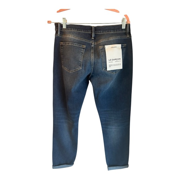 FRAME Le Garçon Distressed Straight Jeans - Picture 4 of 4